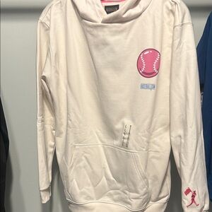 Baseball Themed Cream Hoodie for Kids